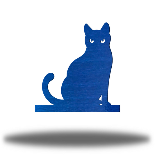 Riverside Designs-Sitting Cat Stand-Metal Wall Art Décor