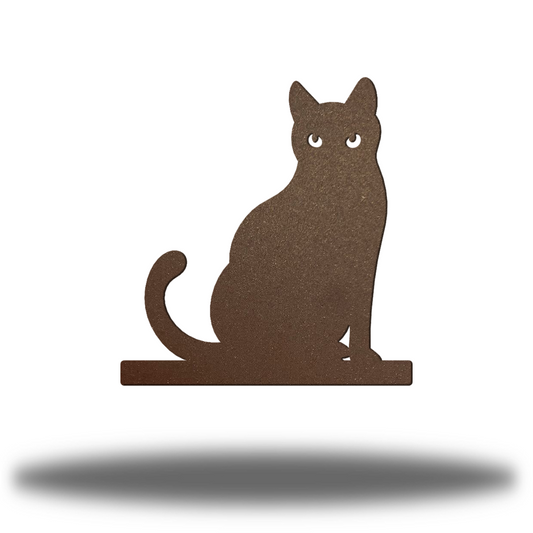 Riverside Designs-Sitting Cat Stand-Metal Wall Art Décor