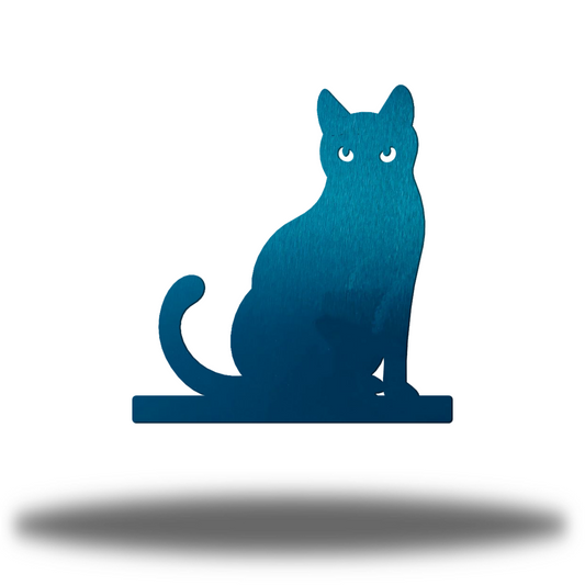 Riverside Designs-Sitting Cat Stand-Metal Wall Art Décor