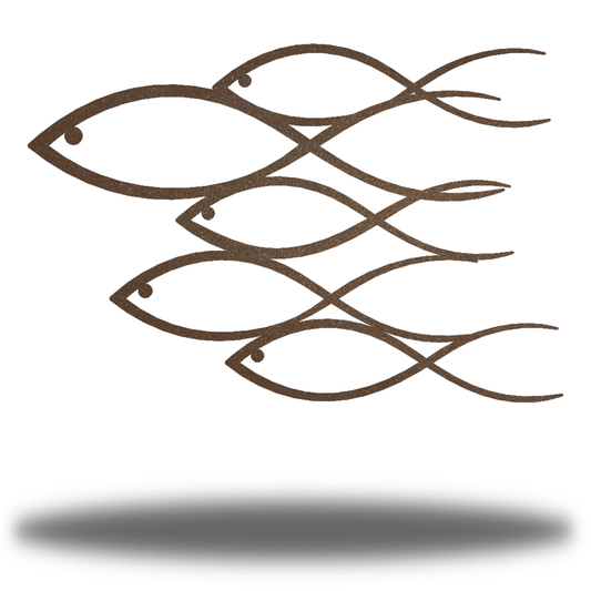 Riverside Designs-Abstract School of Fish-Metal Wall Art Décor