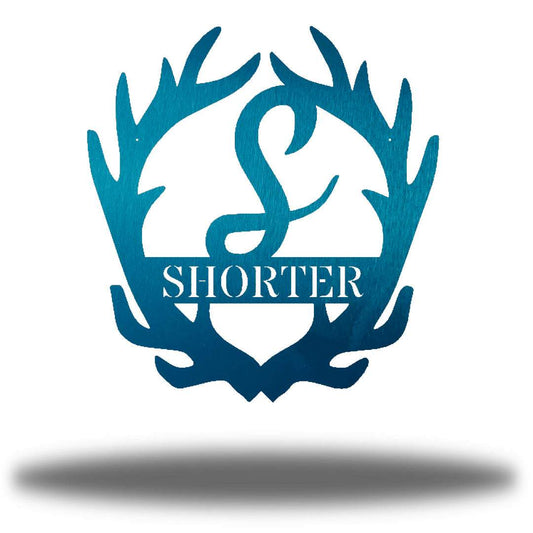 Riverside Designs-Antler Monogram-Metal Wall Art Décor