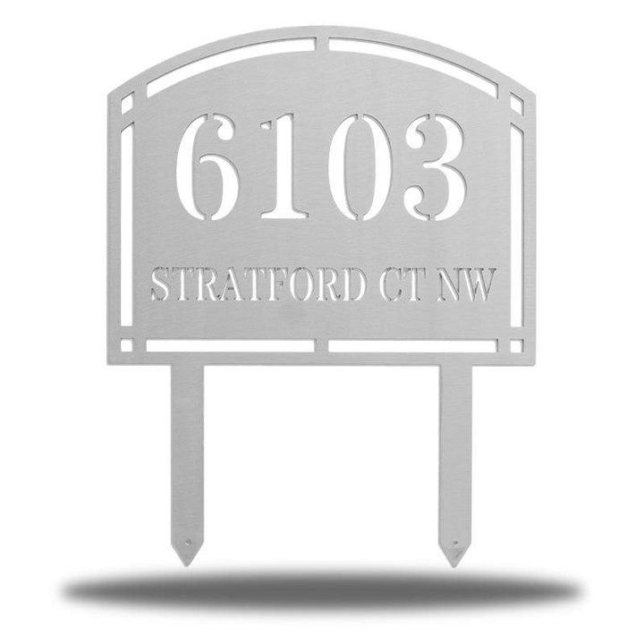 Riverside Designs-Arched Address Stake-Metal Wall Art Décor