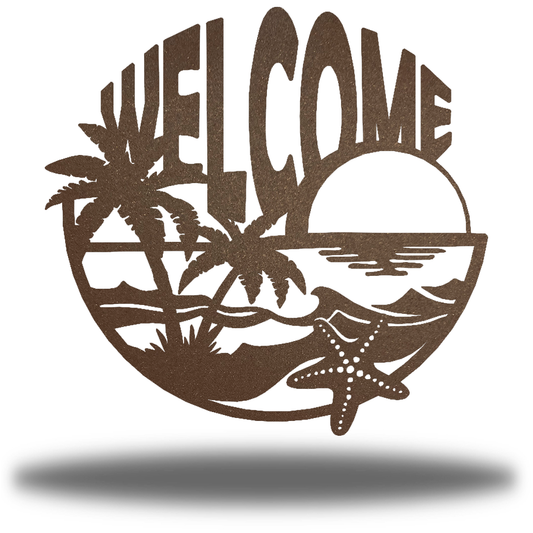 Riverside Designs-Coastal Welcome Sign-Metal Wall Art Décor