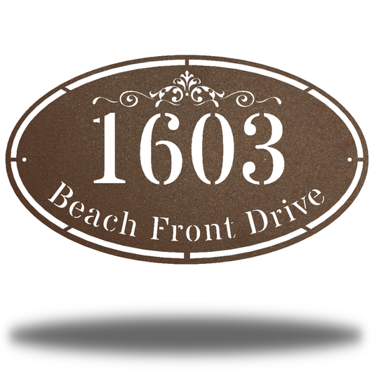 Riverside Designs-Oval Address Sign-Metal Wall Art Décor