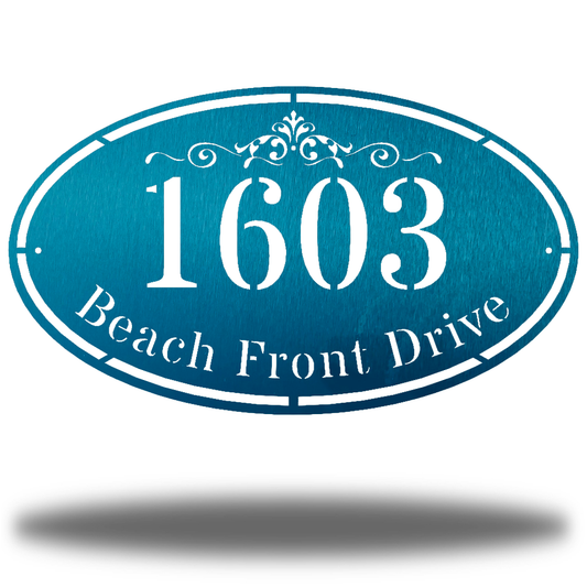 Riverside Designs-Oval Address Sign-Metal Wall Art Décor