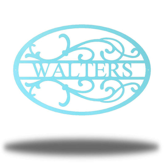 Riverside Designs-Oval Scroll Monogram-Metal Wall Art Décor