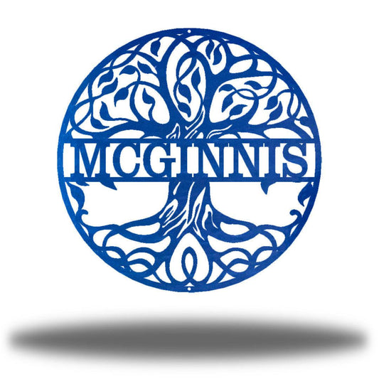 Riverside Designs-Split Tree of Life Monogram-Metal Wall Art Décor