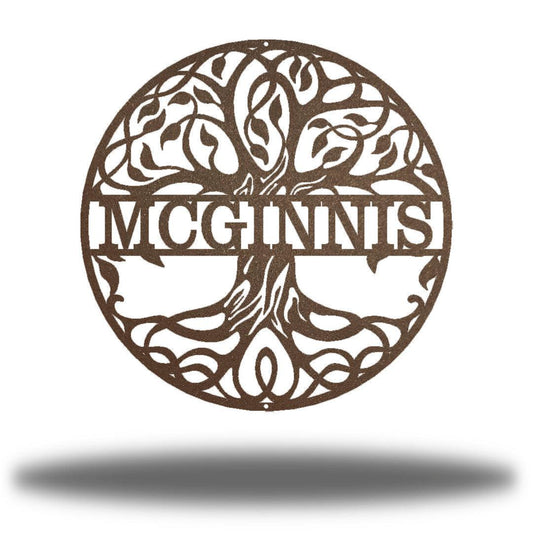 Riverside Designs-Split Tree of Life Monogram-Metal Wall Art Décor