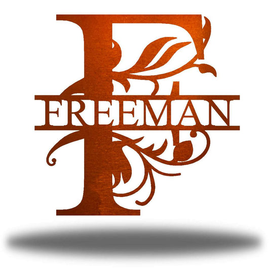 Riverside Designs-Vine Split Letter Monogram-Metal Wall Art Décor