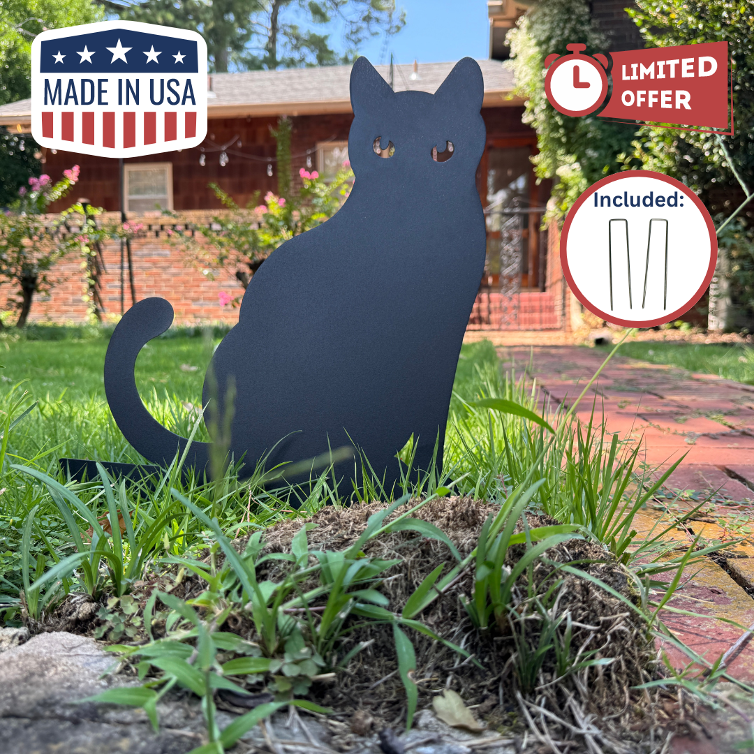 Riverside Designs-Sitting Cat Stand-Metal Wall Art Décor