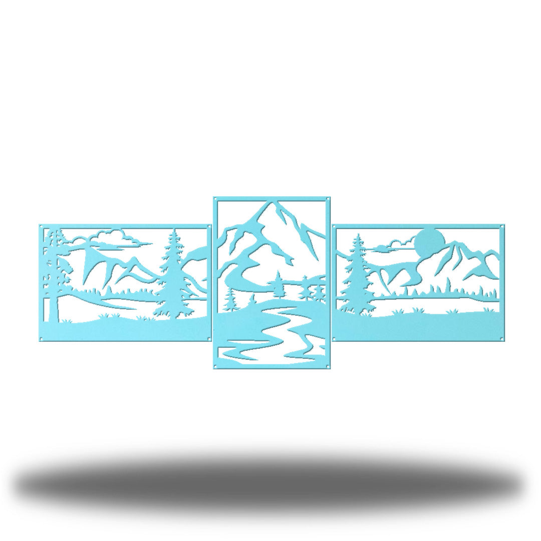 3 Section Mountain Scene