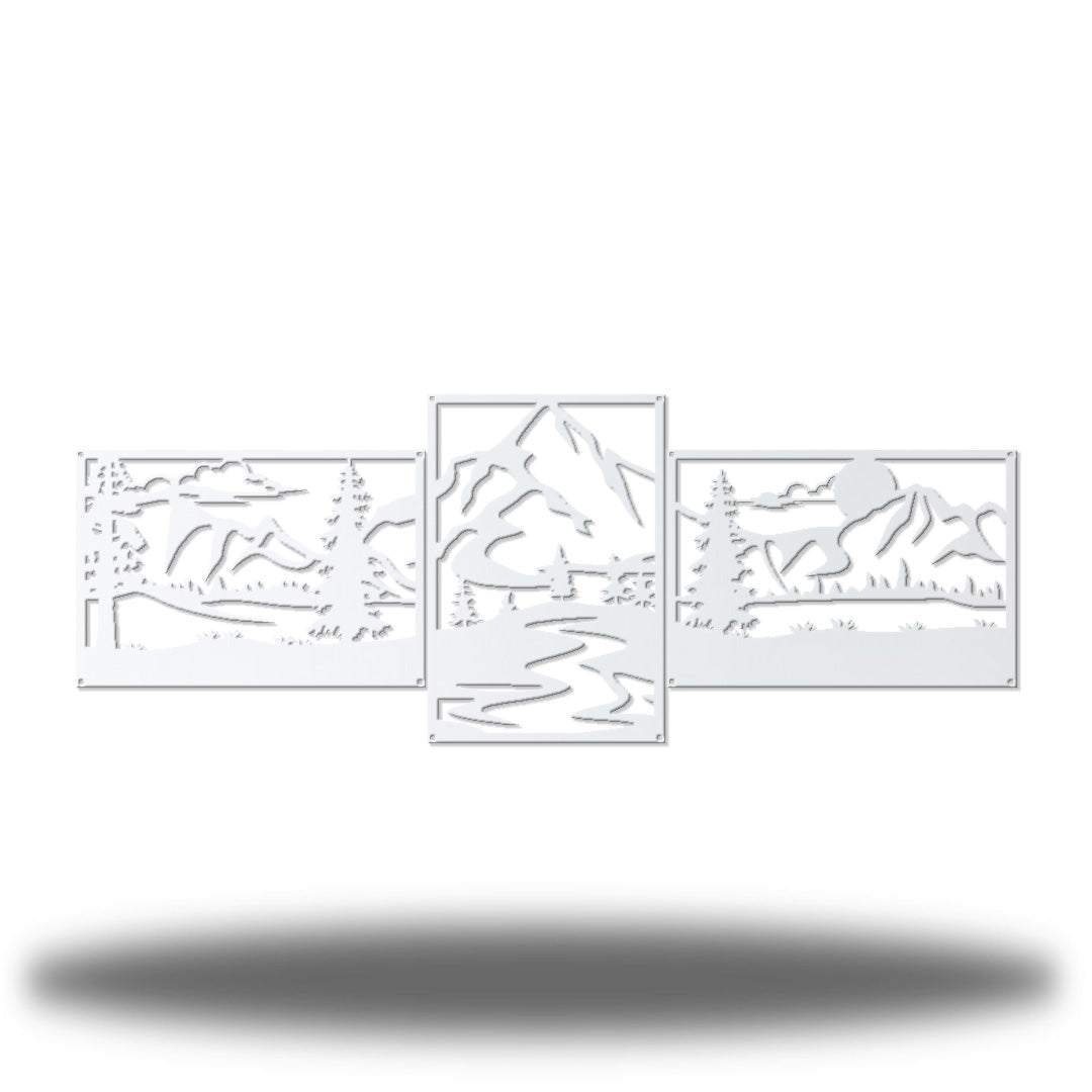 3 Section Mountain Scene