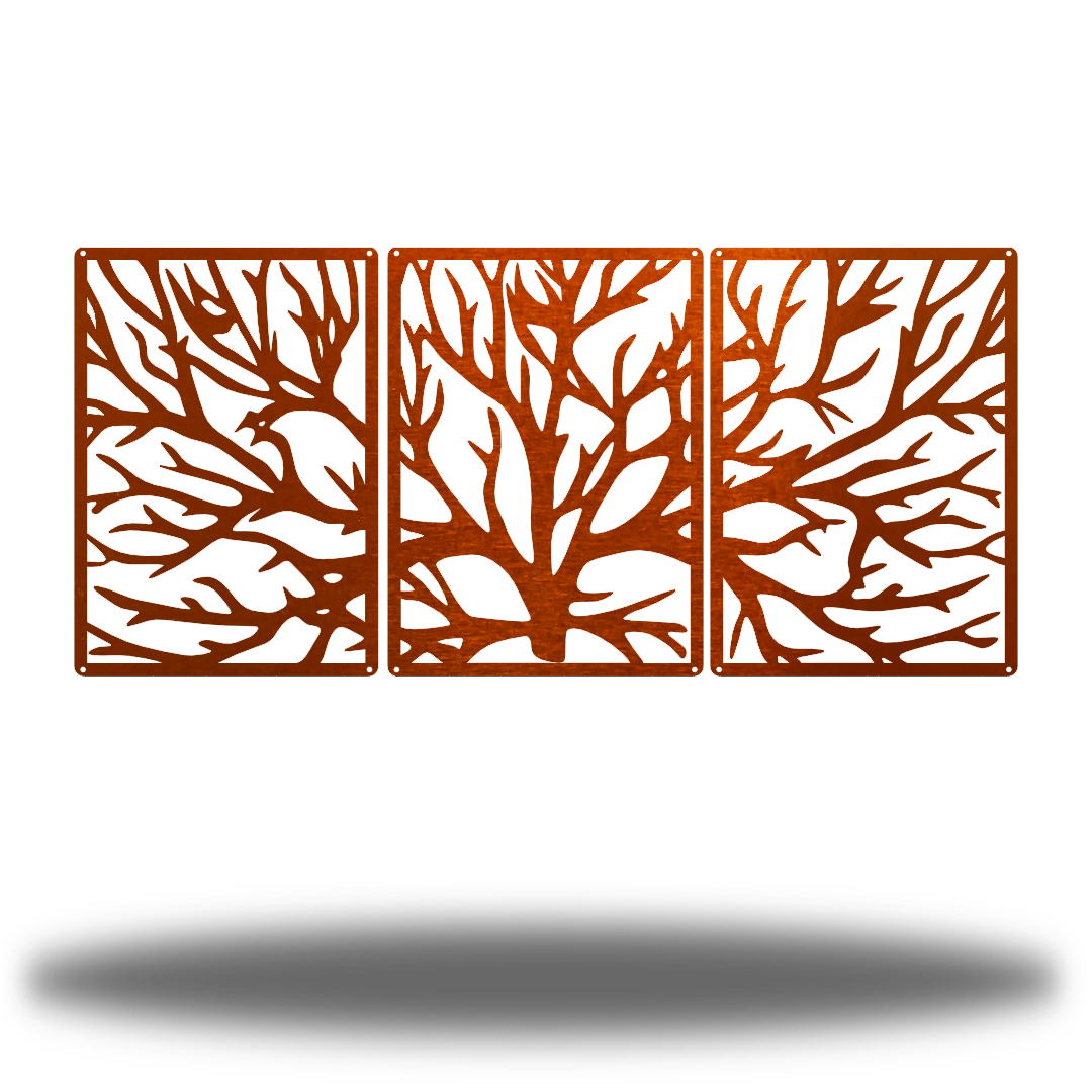 Riverside Designs-3 Section Tree-Metal Wall Art Décor
