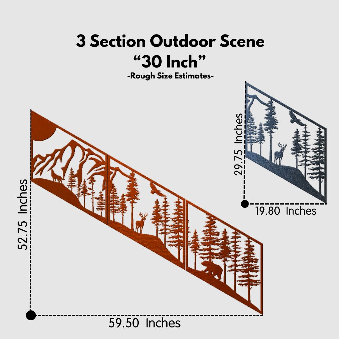 3 Section Outdoor Scene