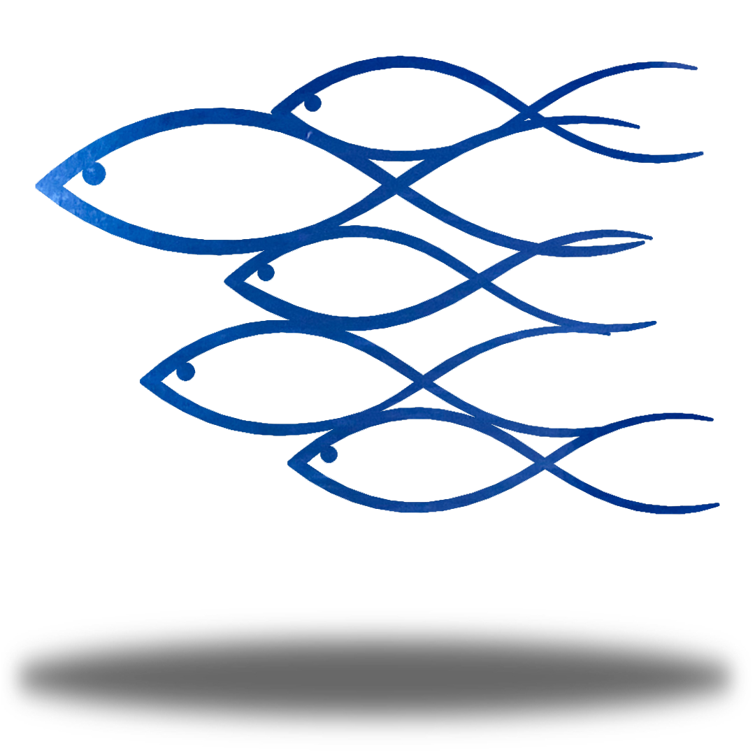 Riverside Designs-Abstract School of Fish-Metal Wall Art Décor