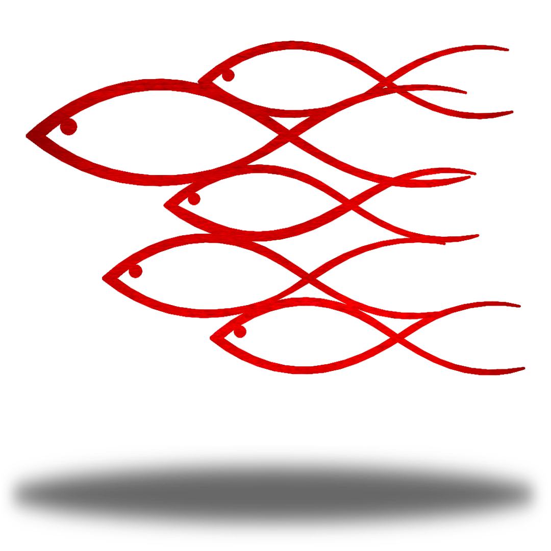 Riverside Designs-Abstract School of Fish-Metal Wall Art Décor