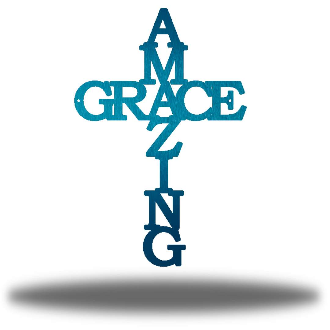 Riverside Designs-Amazing Grace Cross-Metal Wall Art Décor