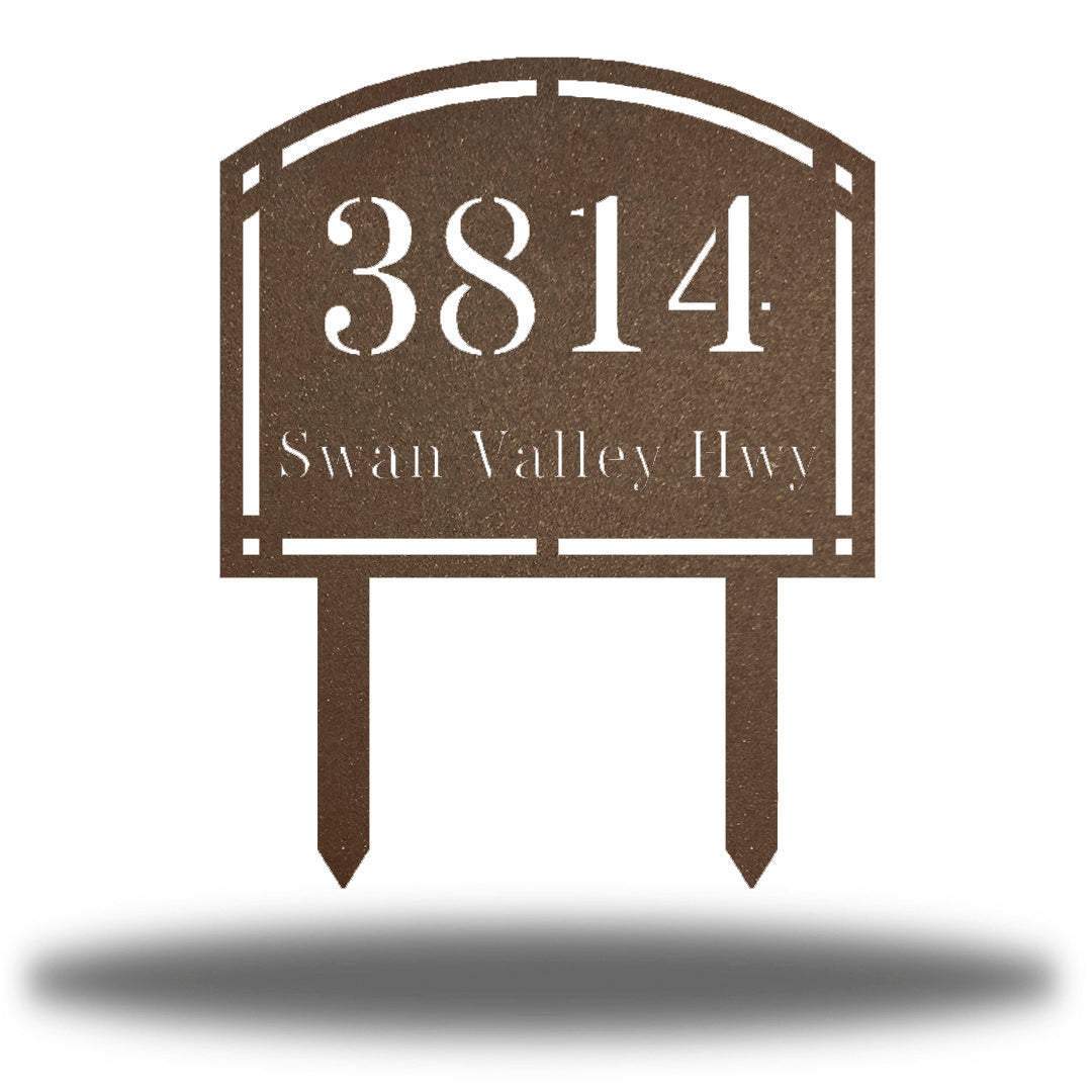 Riverside Designs-Arched Address Stake-Metal Wall Art Décor
