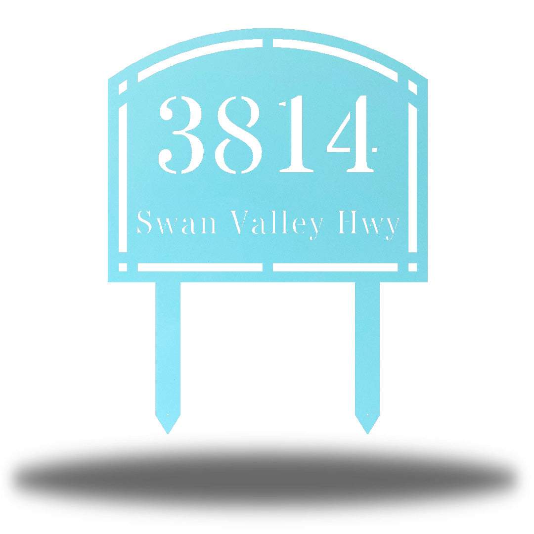 Riverside Designs-Arched Address Stake-Metal Wall Art Décor