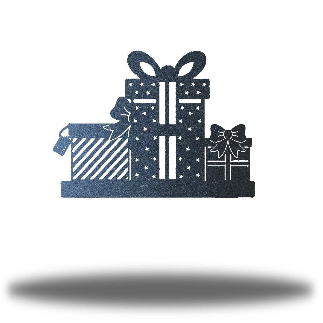 Riverside Designs-Christmas Present Stand-Metal Wall Art Décor