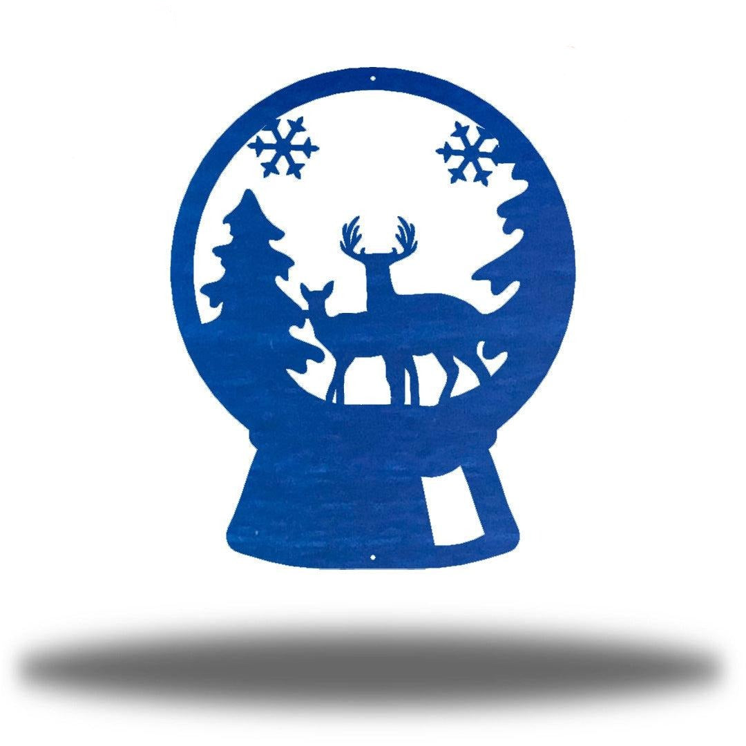 Riverside Designs-Deer Snow Globe-Metal Wall Art Décor