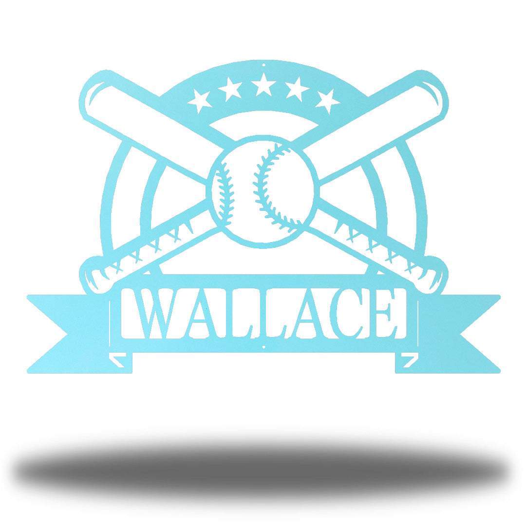 Riverside Designs-Baseball Monogram-Metal Wall Art Décor