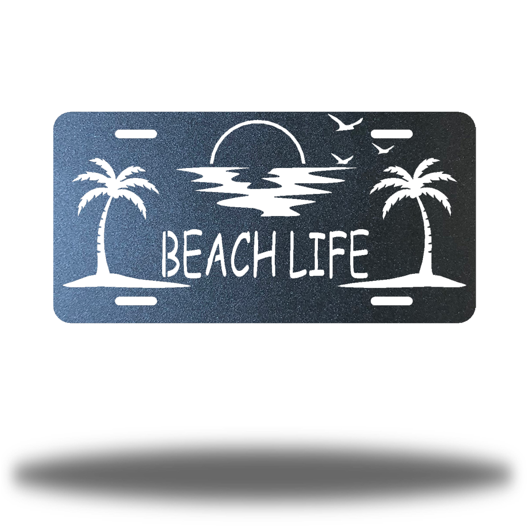 Riverside Designs-Beach Life Car Tag-Metal Wall Art Décor