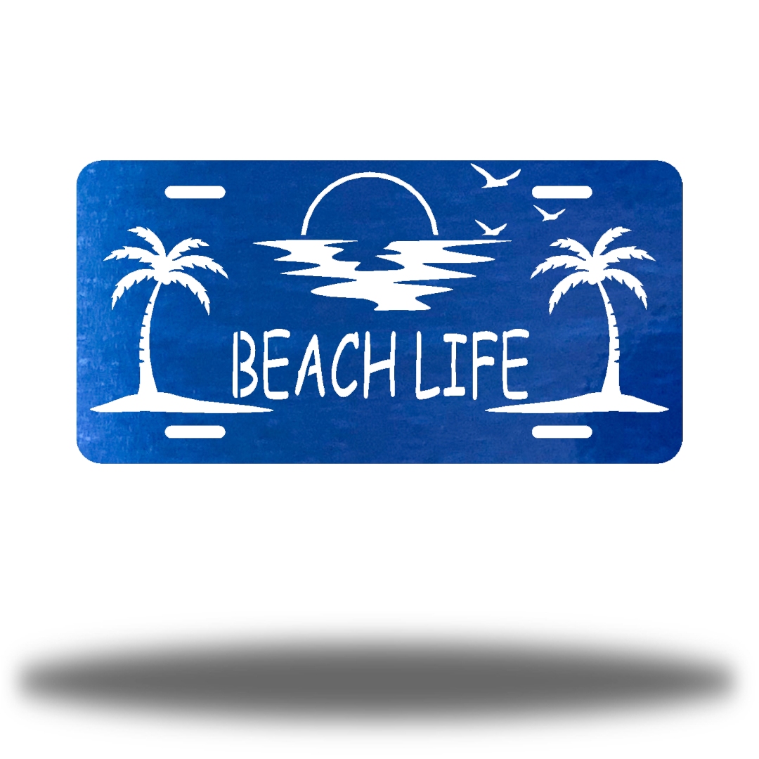 Riverside Designs-Beach Life Car Tag-Metal Wall Art Décor