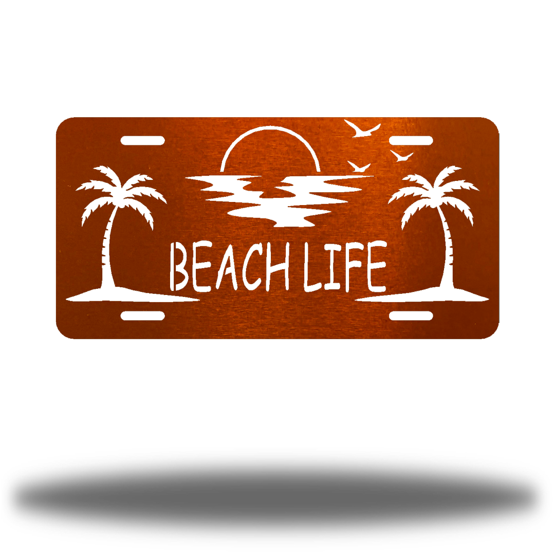 Riverside Designs-Beach Life Car Tag-Metal Wall Art Décor