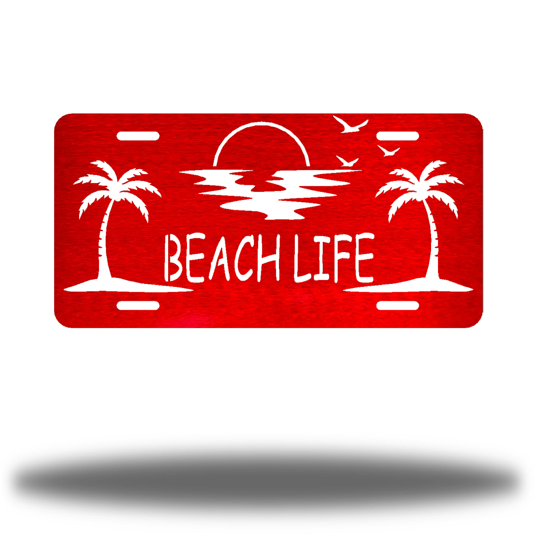 Riverside Designs-Beach Life Car Tag-Metal Wall Art Décor