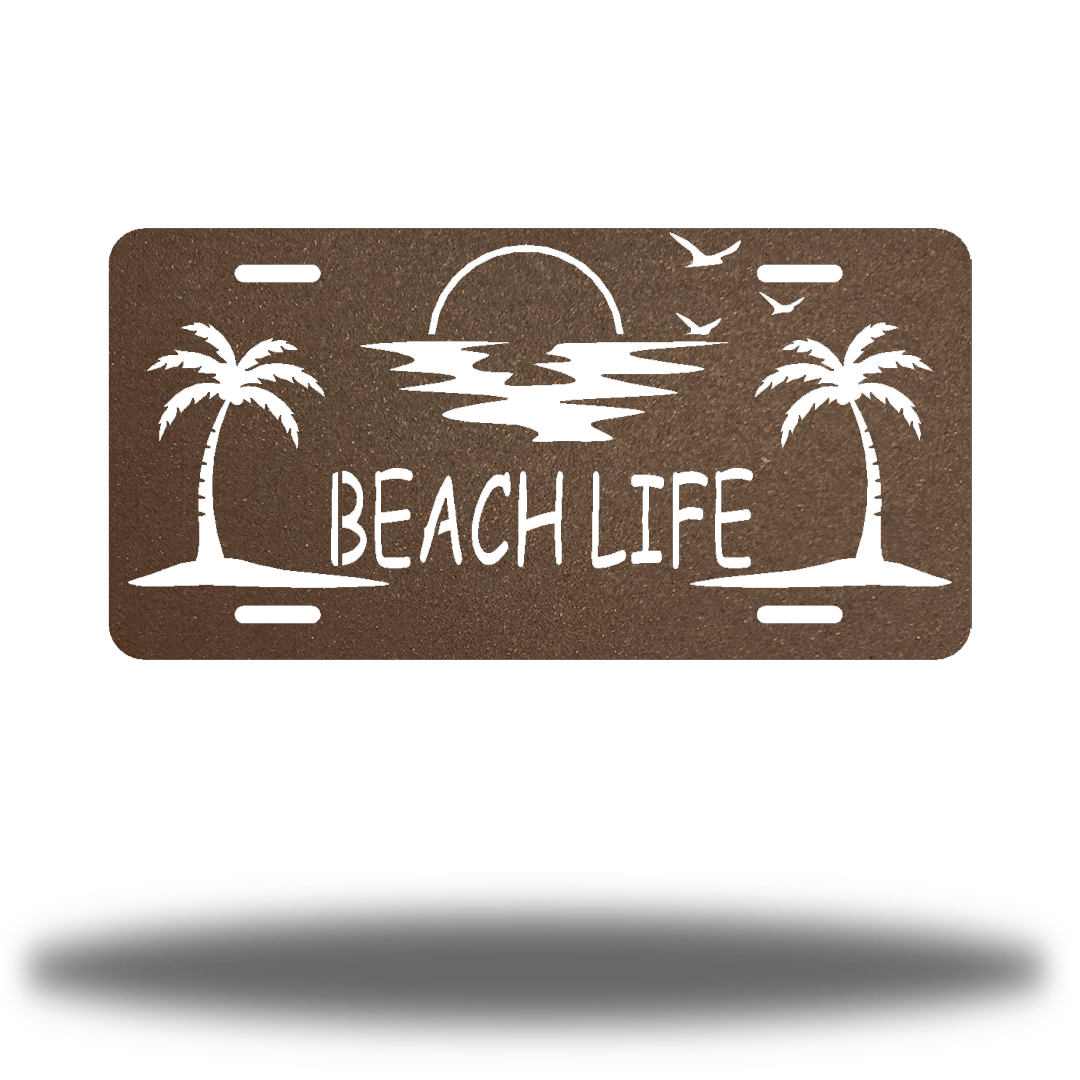 Riverside Designs-Beach Life Car Tag-Metal Wall Art Décor