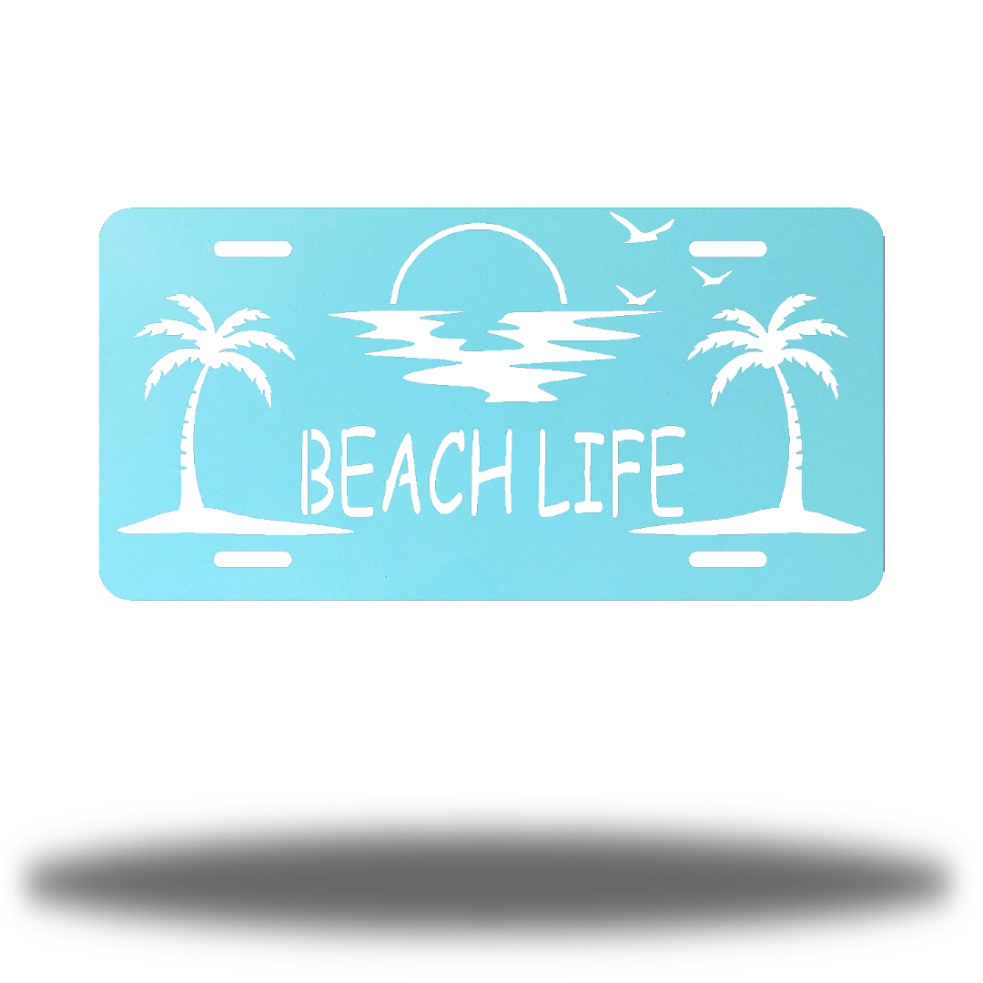 Riverside Designs-Beach Life Car Tag-Metal Wall Art Décor