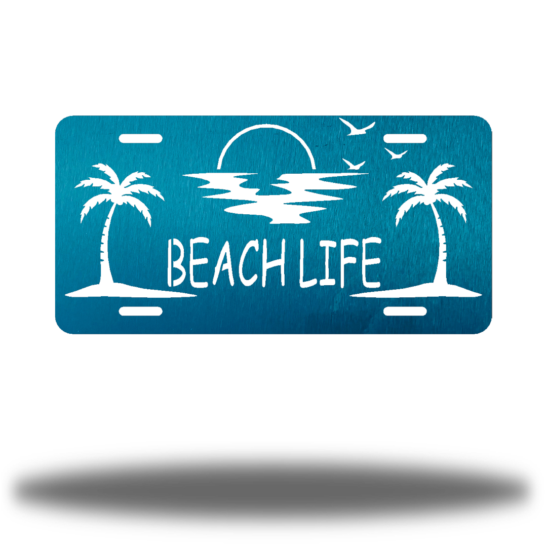 Riverside Designs-Beach Life Car Tag-Metal Wall Art Décor