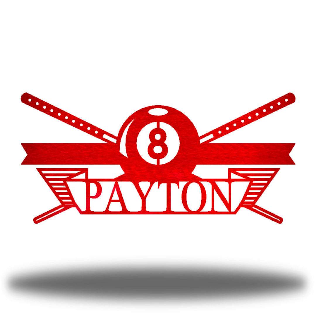 Riverside Designs-Billiards Monogram-Metal Wall Art Décor