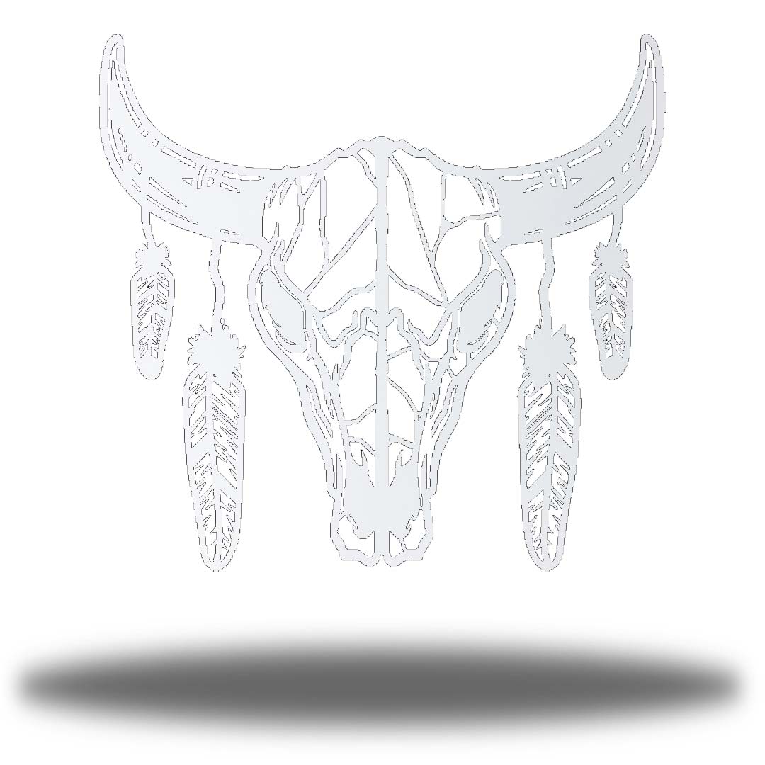 Riverside Designs-Bohemian Cow Skull-Metal Wall Art Décor