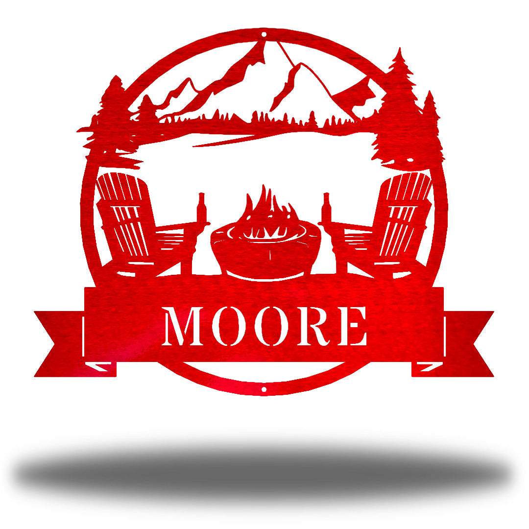 Riverside Designs-Campfire Monogram-Metal Wall Art Décor