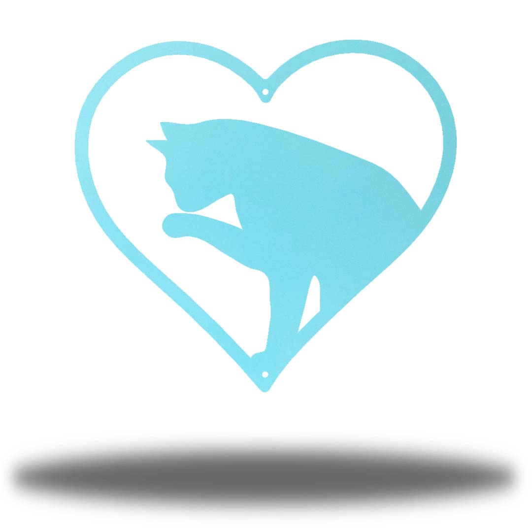 Riverside Designs-Cat Heart-Metal Wall Art Décor
