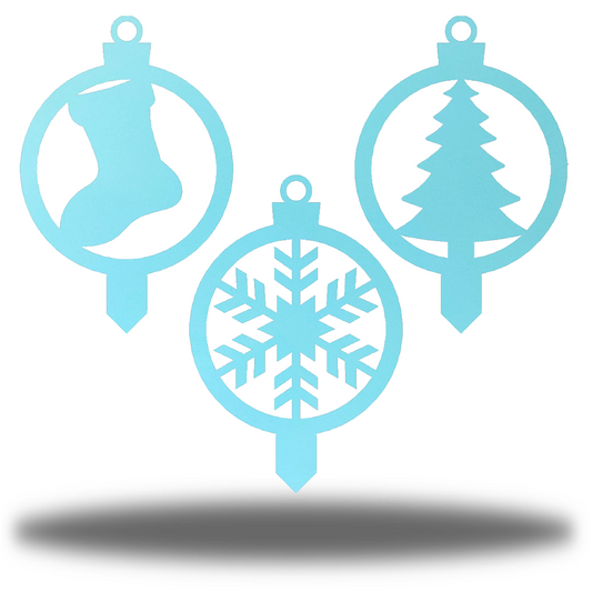 Riverside Designs-Christmas Ornament Stake Bundle-Metal Wall Art Décor