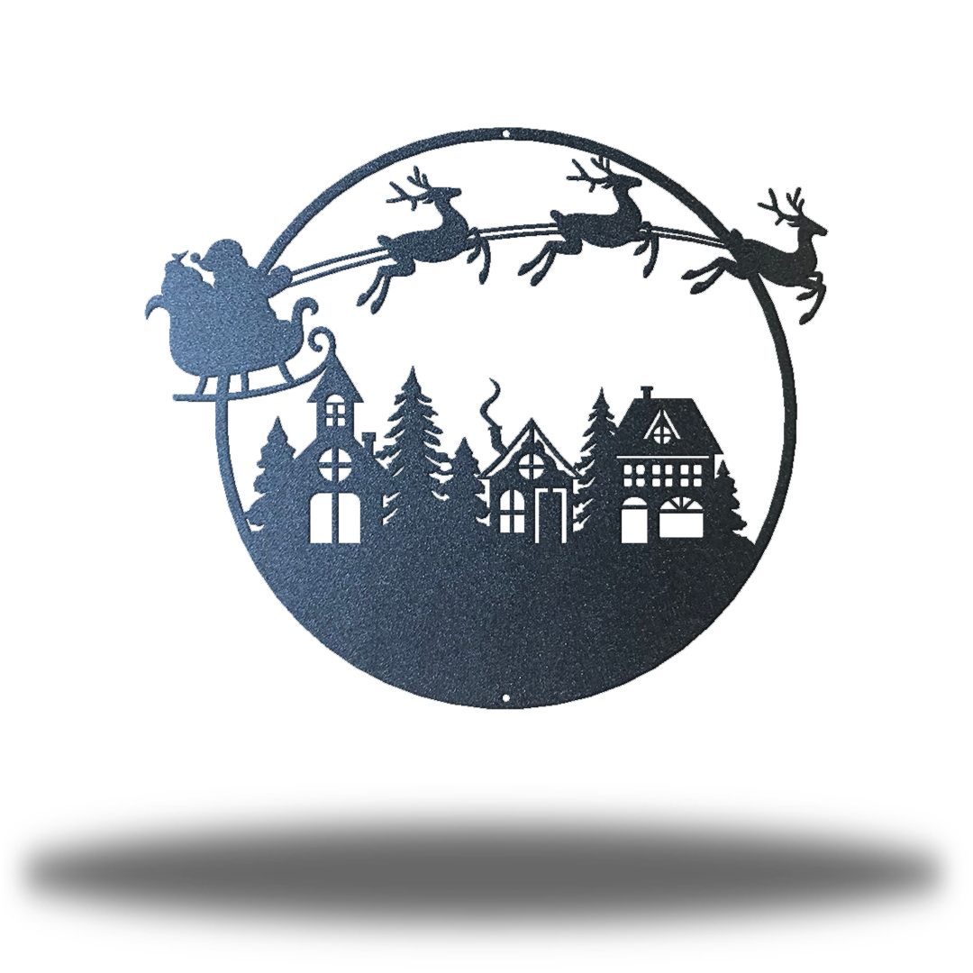 Riverside Designs-Christmas Scene-Metal Wall Art Décor