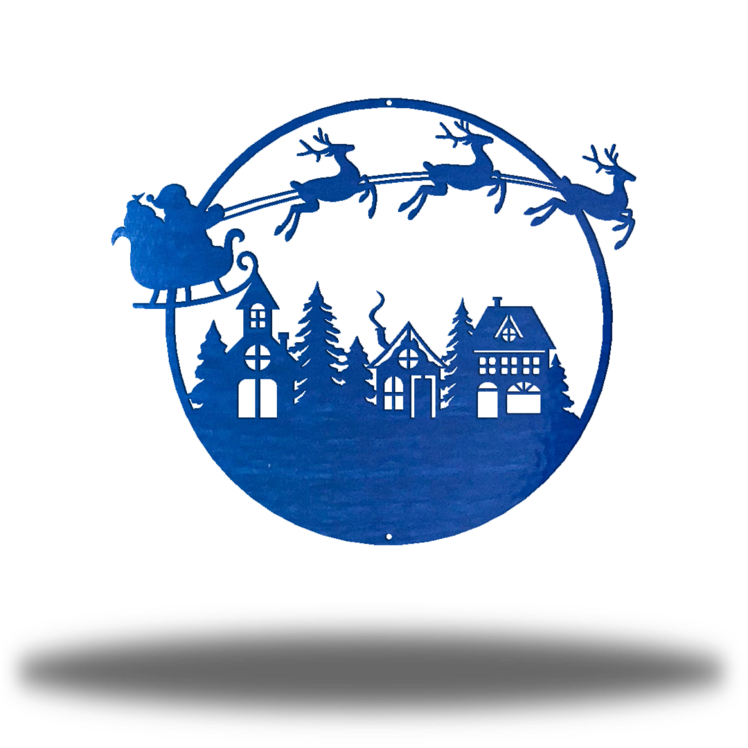 Riverside Designs-Christmas Scene-Metal Wall Art Décor