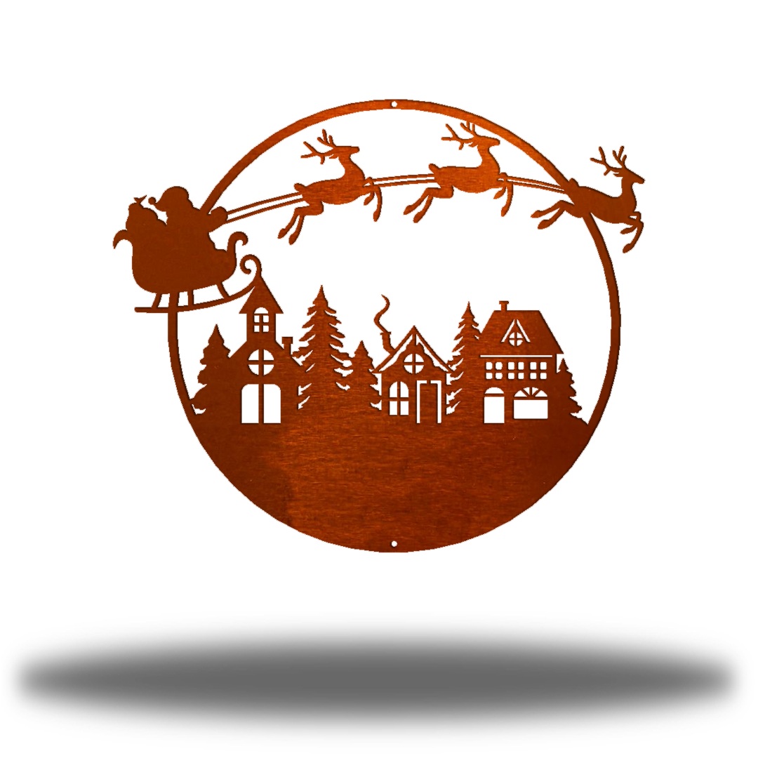 Riverside Designs-Christmas Scene-Metal Wall Art Décor