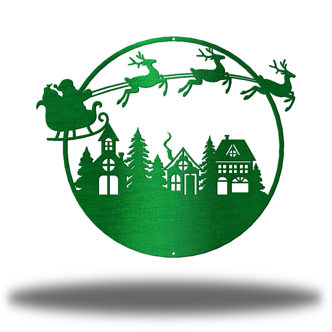 Riverside Designs-Christmas Scene-Metal Wall Art Décor