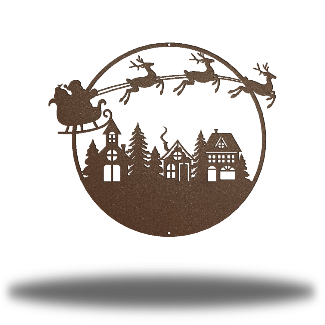 Riverside Designs-Christmas Scene-Metal Wall Art Décor