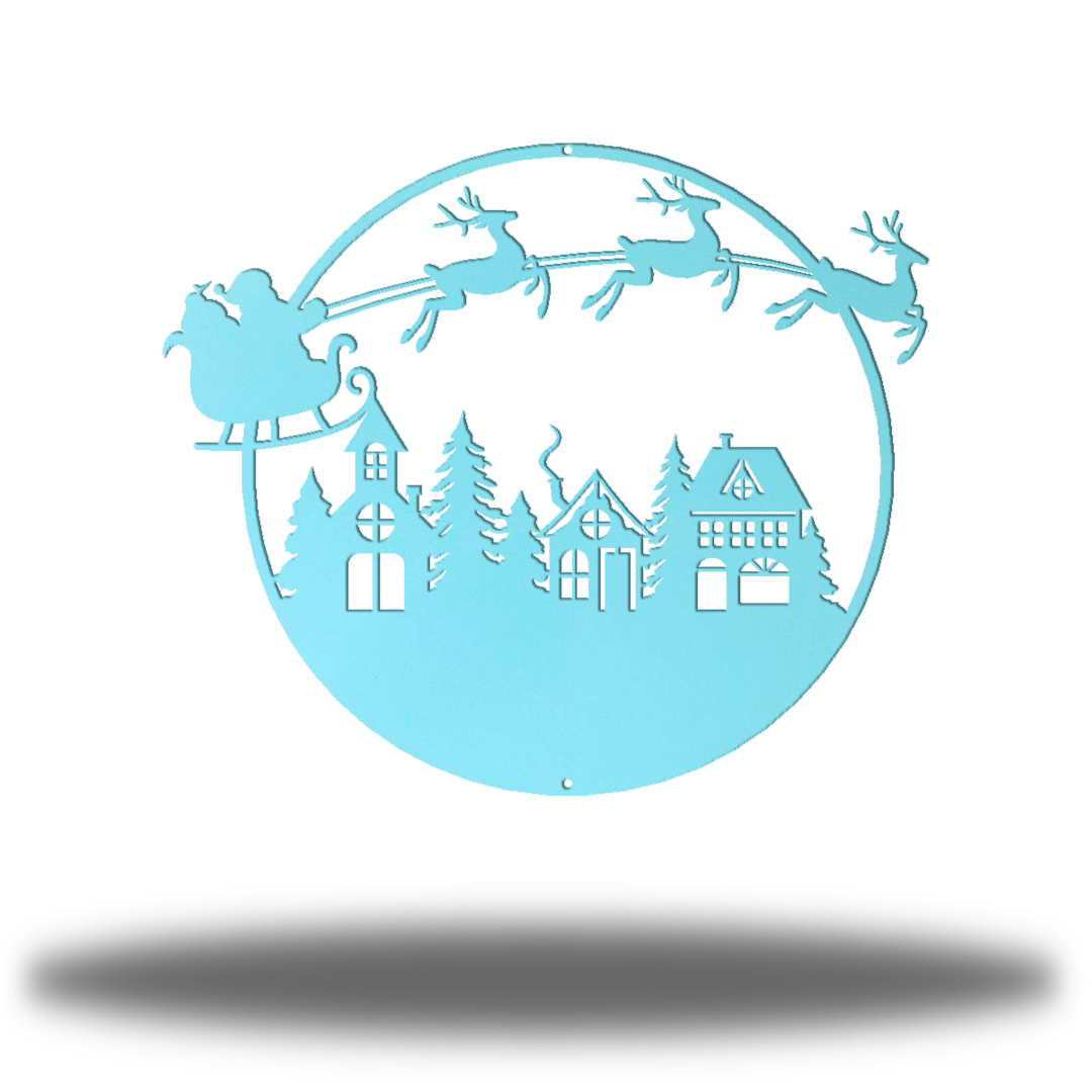 Riverside Designs-Christmas Scene-Metal Wall Art Décor