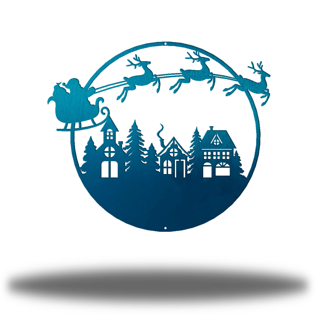 Riverside Designs-Christmas Scene-Metal Wall Art Décor