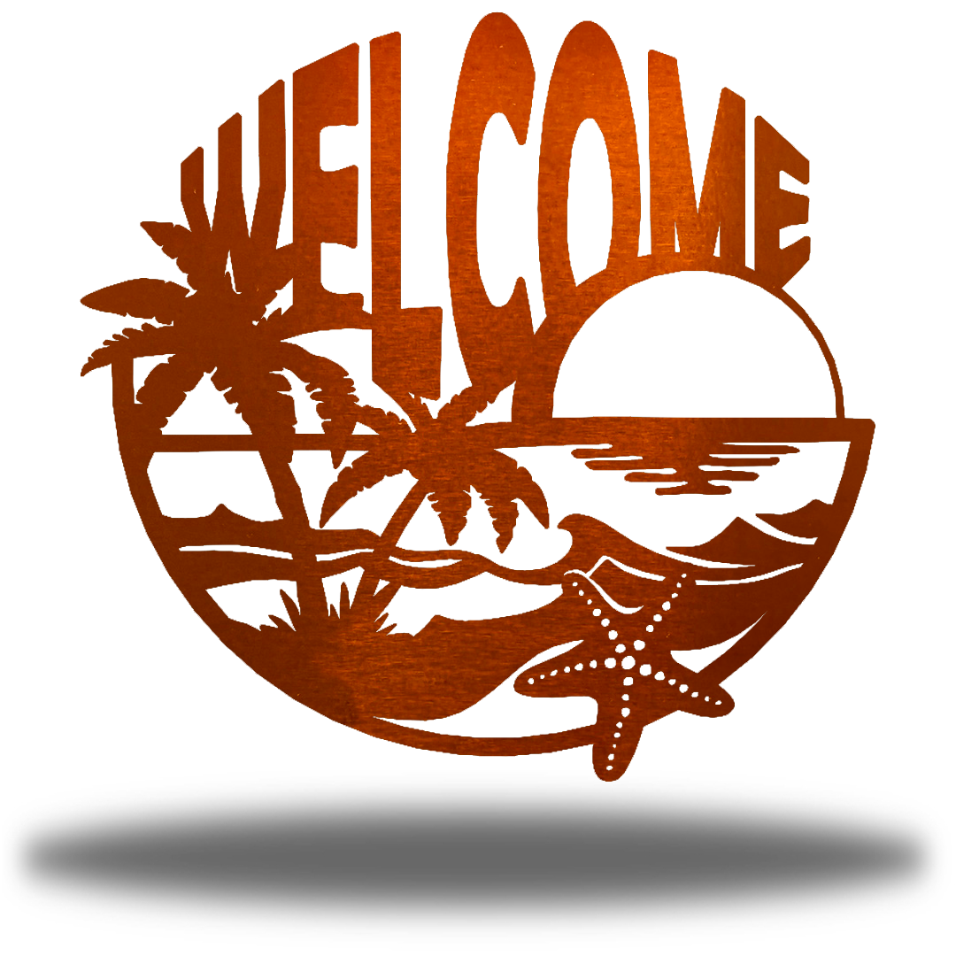 Riverside Designs-Coastal Welcome Sign-Metal Wall Art Décor