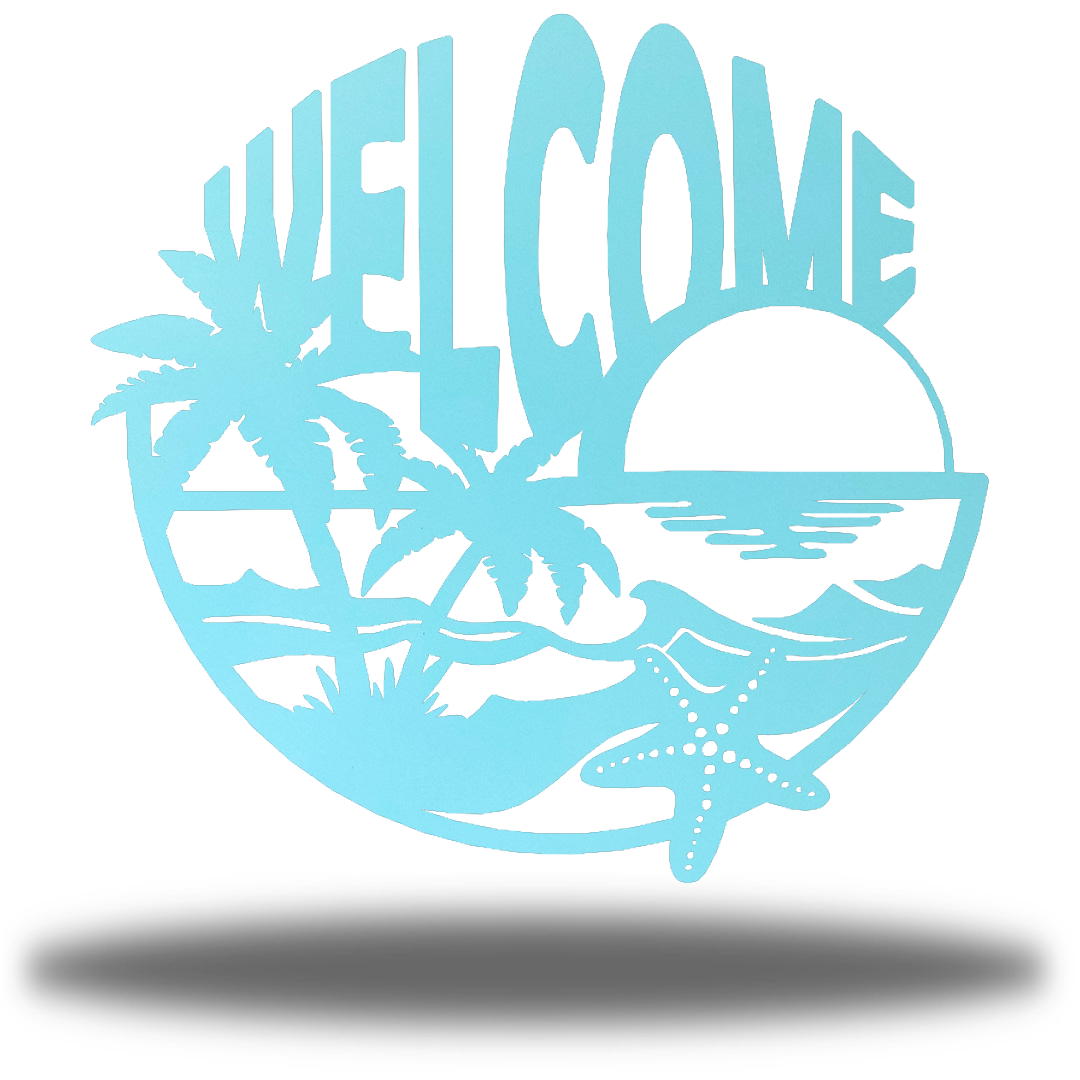 Riverside Designs-Coastal Welcome Sign-Metal Wall Art Décor