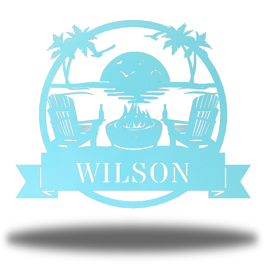 Coastal Beach Scene Monogram