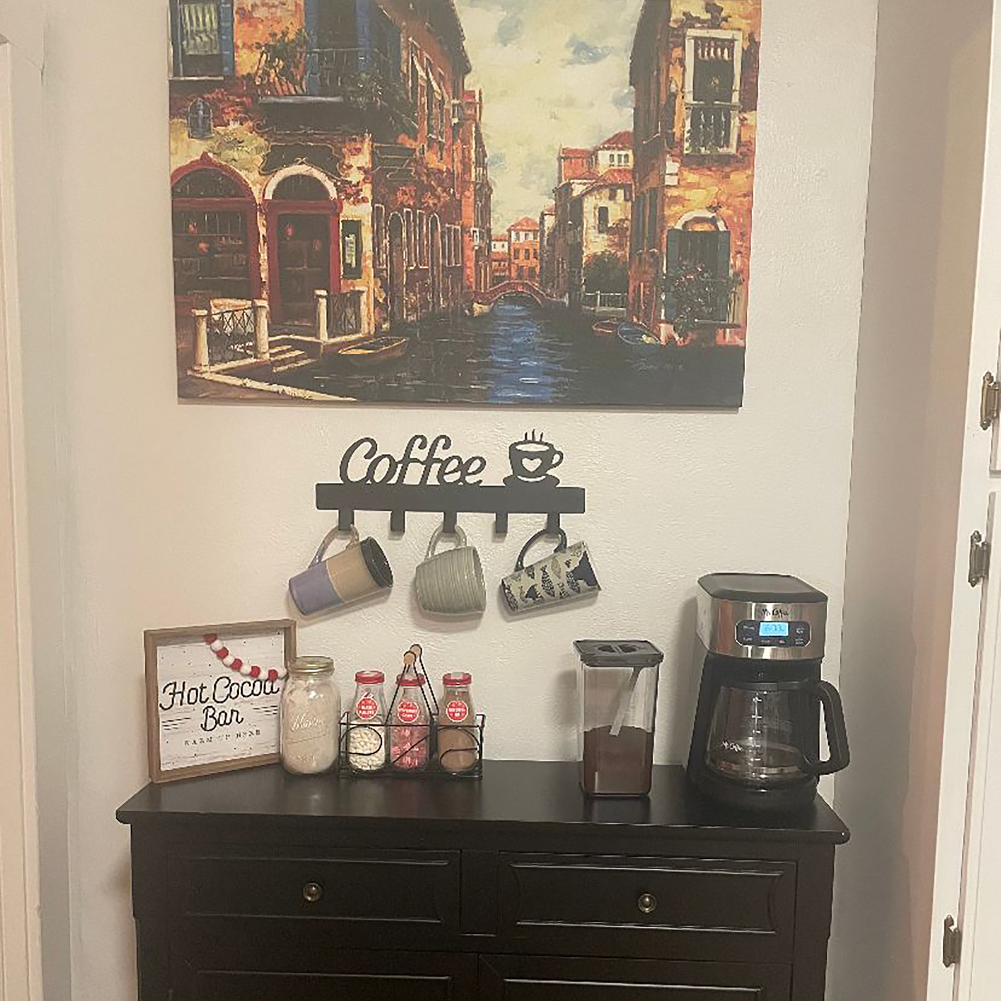 Riverside Designs-Coffee Cup Hanging Rack-Metal Wall Art Décor