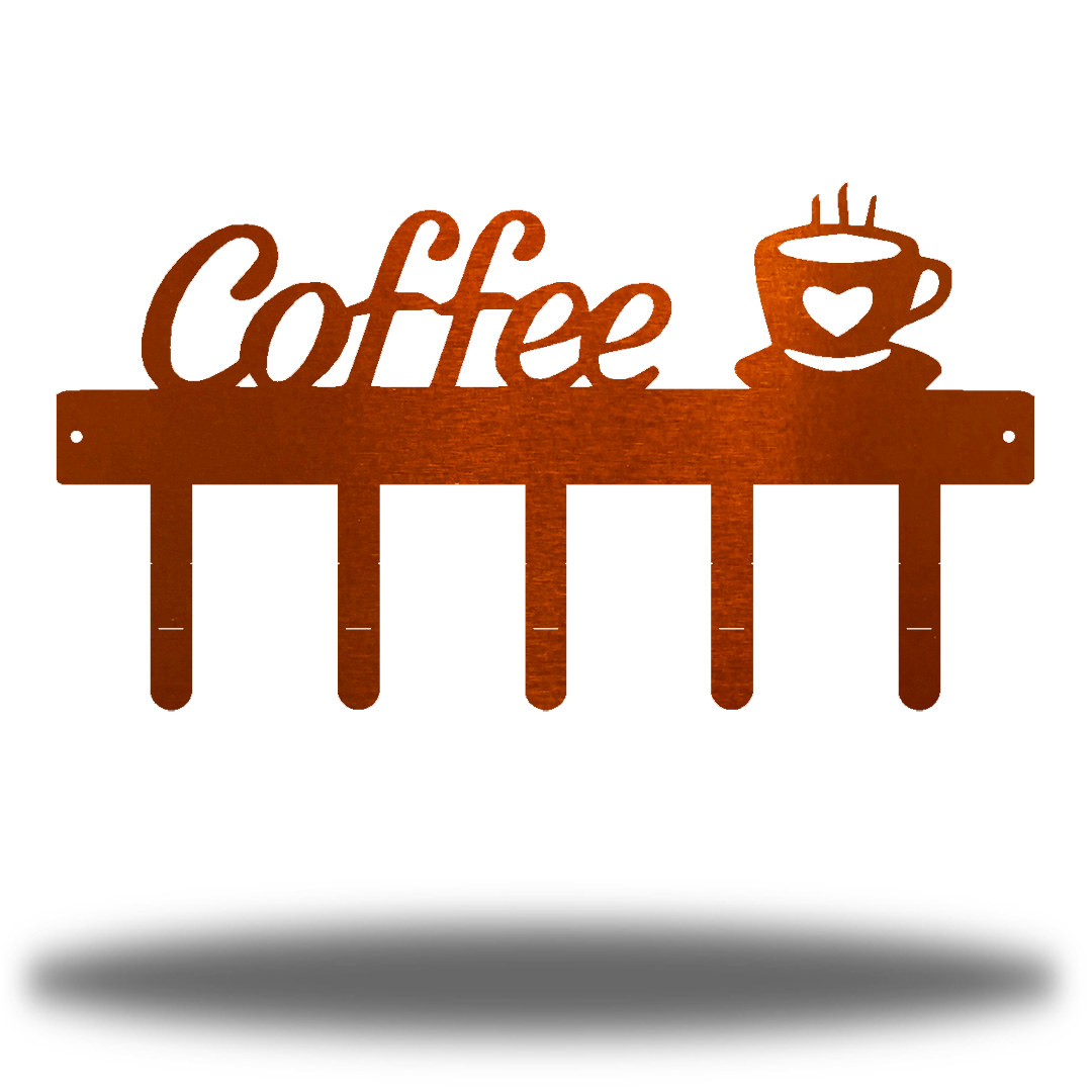 Riverside Designs-Coffee Cup Hanging Rack-Metal Wall Art Décor